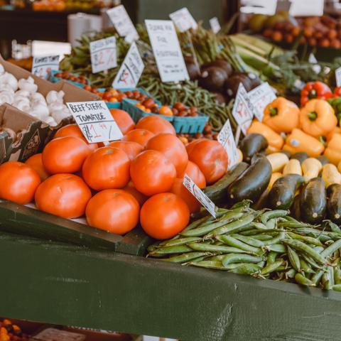 Assortment of fresh Rwandan fruits and vegetables from Izere Trading